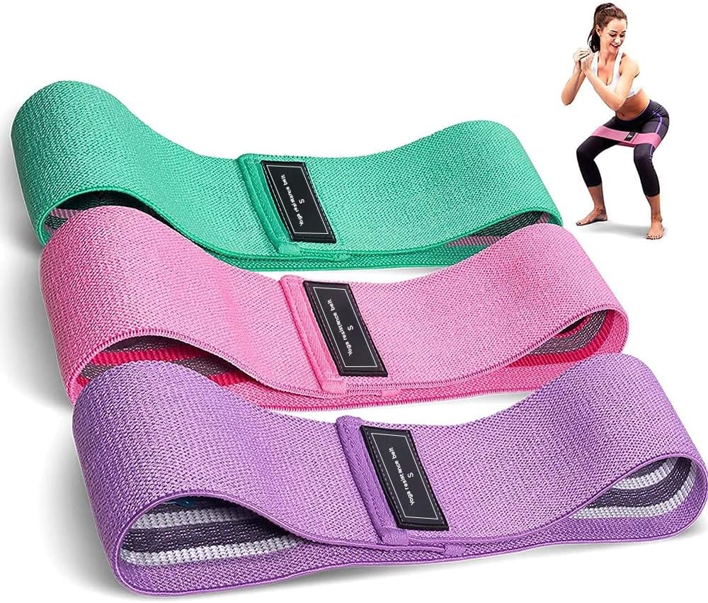 Fabric Resistance Bands|Booty Bands for Women stretching band exercise|Hip Bands (Pack of 3)